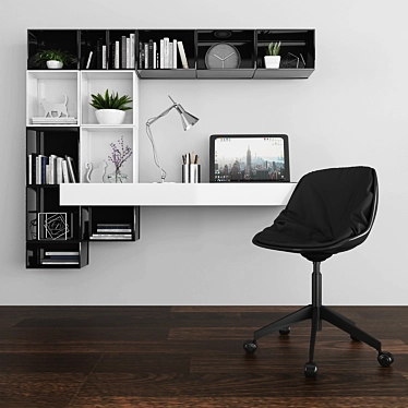 Efficient Workplace Set 3D model image 1 