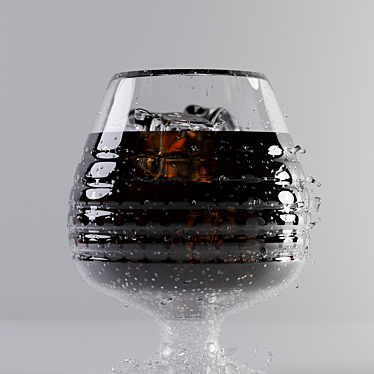 Chilled Cola in Brandy Glass 3D model image 1 