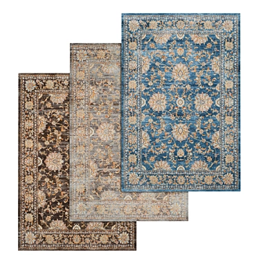 Luxury Carpets Set - High-Quality Textures 3D model image 1 