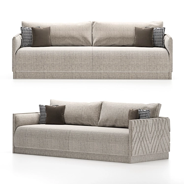 Sleek Contemporary Sofa 3D model image 1 