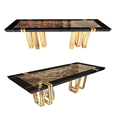 Apotheosis Brass Dining Table 3D model image 1 