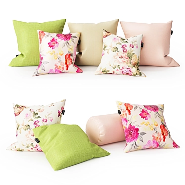 Luxury Home Decor Pillows Set 3D model image 1 