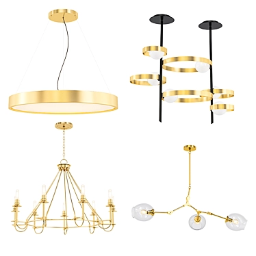 Modern Pendant Light Collection 3D model image 1 