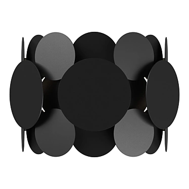 Modern Matte Black Wall Sconce 3D model image 1 