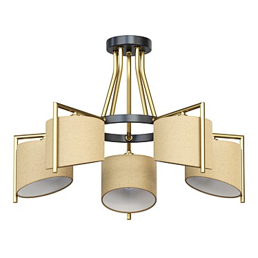 Elegant Textile Pendant Lamp 3D model image 1 