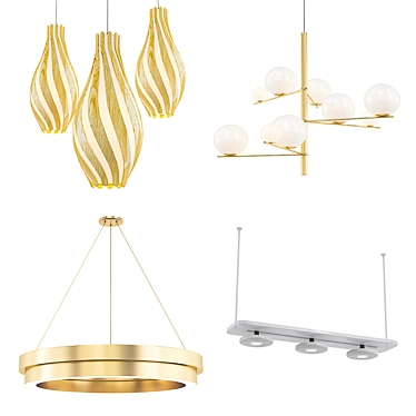 Modern Chandelier Collection 3D model image 1 