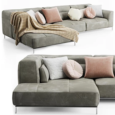 Contemporary Kafka Sofa: Luxury Comfort 3D model image 1 