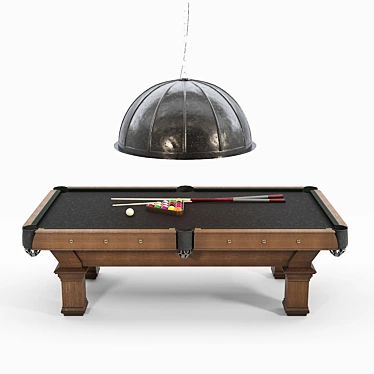 Vintage Brunswick 1906 Billiards Table 3D model image 1 