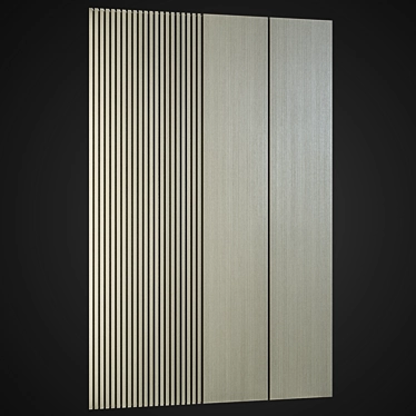 Wood Panel Rail 3D model image 1 
