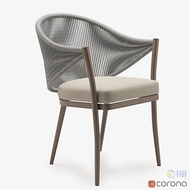 Elegance Series Woven Rope Chair 3D model image 1 