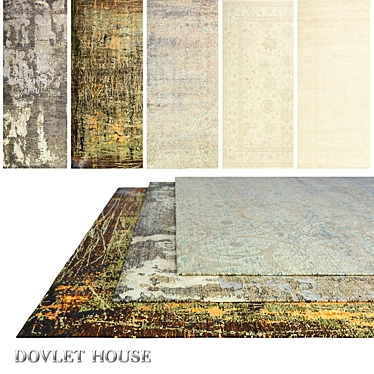 DOVLET HOUSE Carpets - 5 Pieces (Part 517) 3D model image 1 