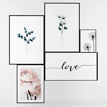 Modern Wall Decal - 3D Model 3D model image 1 