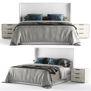 Restoration Hardw. Lawson King Bed 3D model image 1 