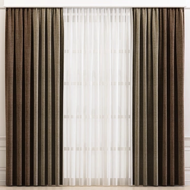 Modern Curtain Design 633 3D model image 1 