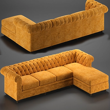 Modern L-Shaped Sofa 3D model image 1 