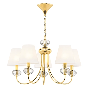 Eurosvet Mella Gold Chandelier 3D model image 1 