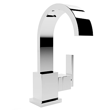 Sleek Square Rh Faucet 3D model image 1 