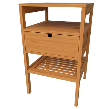 Nordkisa Bedside Table - Sleek and Functional 3D model image 1 