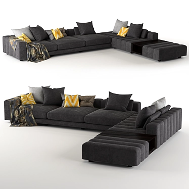 Cozy Comfy Corner Sofa 3D model image 1 