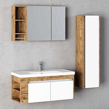 Sleek Bathroom Cabinet | No. 077 3D model image 1 