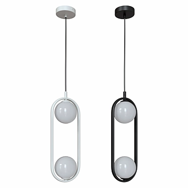 Modern Glass Pendant Lamp 3D model image 1 