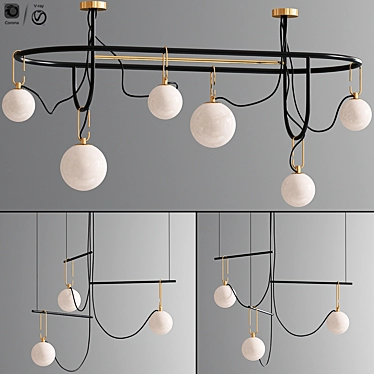 Modern Ic Flos Pendant Lamp Set 3D model image 1 