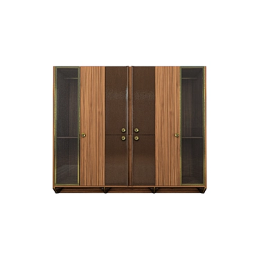 Elegant Wardrobe with Fine Details 3D model image 1 