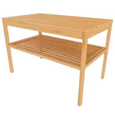 Sleek Nordkisa Shoe Bench 3D model image 1 