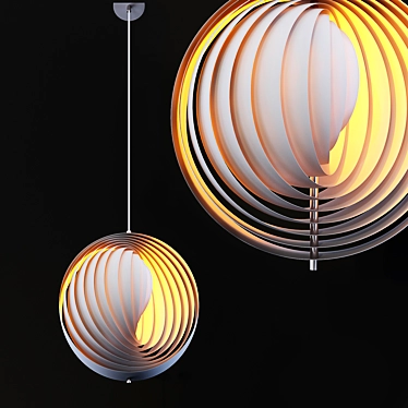 Title: Cosmorelax Ursula Steel Pendant Lamp 3D model image 1 