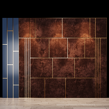 Elegant Wall Panel with Izgolovie Design 3D model image 1 