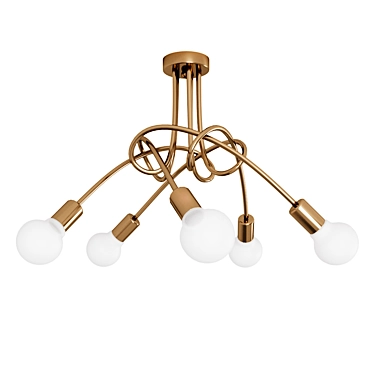 Industrial Loft Chandelier: Modern Elegance 3D model image 1 