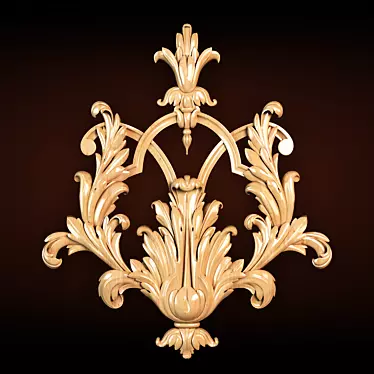 Baroque Carving: Classic Design for CNC and Renders 3D model image 1 