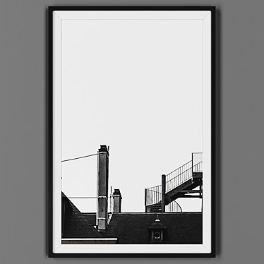 Black Framed Picture 3D model image 1 