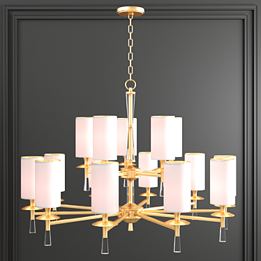 Glamorous Jessica 10+5 Chandelier 3D model image 1 