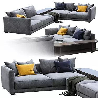 Modern Poliform Bristol Sofa: Elegant Design & Unparalleled Comfort 3D model image 1 