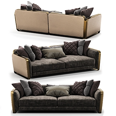 Contemporary Italian Sofa 3D model image 1 