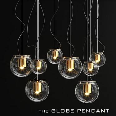 Elegant Oluce Globe Pendant 3D model image 1 