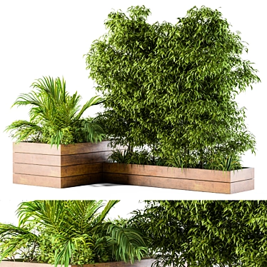 L Type Outdoor Plants Box 3D model image 1 