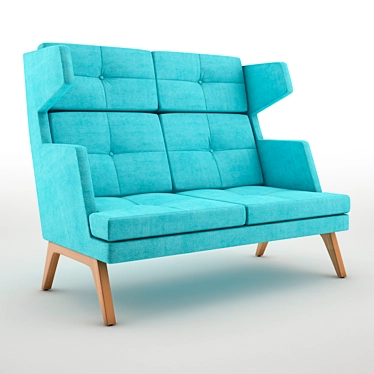 Luxury Comfort: October High Sofa 3D model image 1 