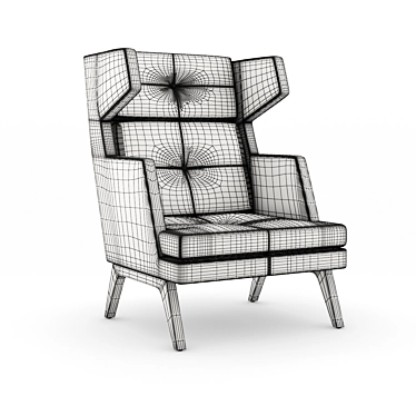October High Armchair by Spacestor  Stylish and Comfortable Seating 3D model image 1 
