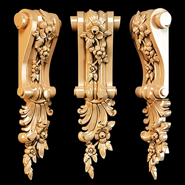 Baroque Bracket Model - High-Quality Design 3D model image 1 