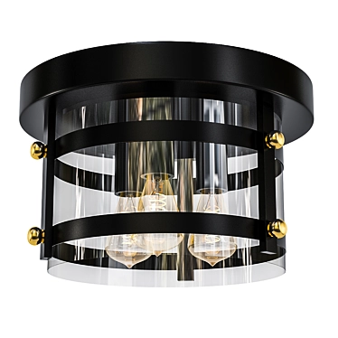 Elegant Oil-Rubbed Bronze LED Ceiling Light 3D model image 1 