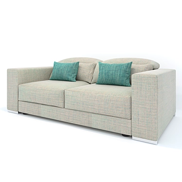 Foldable Singapore 3-seat Couch 3D model image 1 