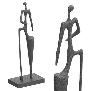 Elegant Art Deco Sculpture 3D model image 1 