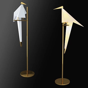 Gilded Bird LED Table Lamp 3D model image 1 