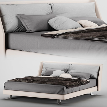 Elegant Modern Bed Design 3D model image 1 