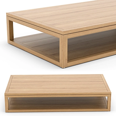 Elegant RH Capri Coffee Table 3D model image 1 