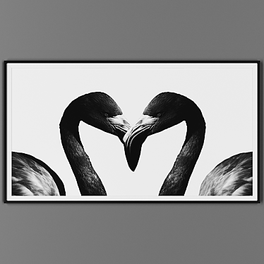 Black Framed Artwork 3D model image 1 