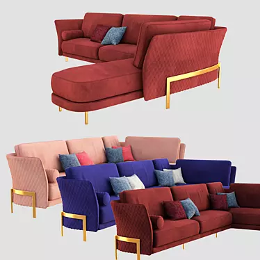 Title: Sleek Cosmo Sofa: Modern Elegance 3D model image 1 