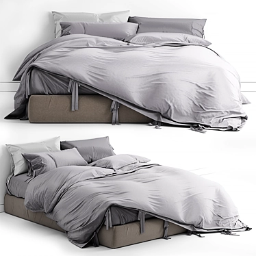 Sleep in Style with Inscoolgifts Bed 3D model image 1 